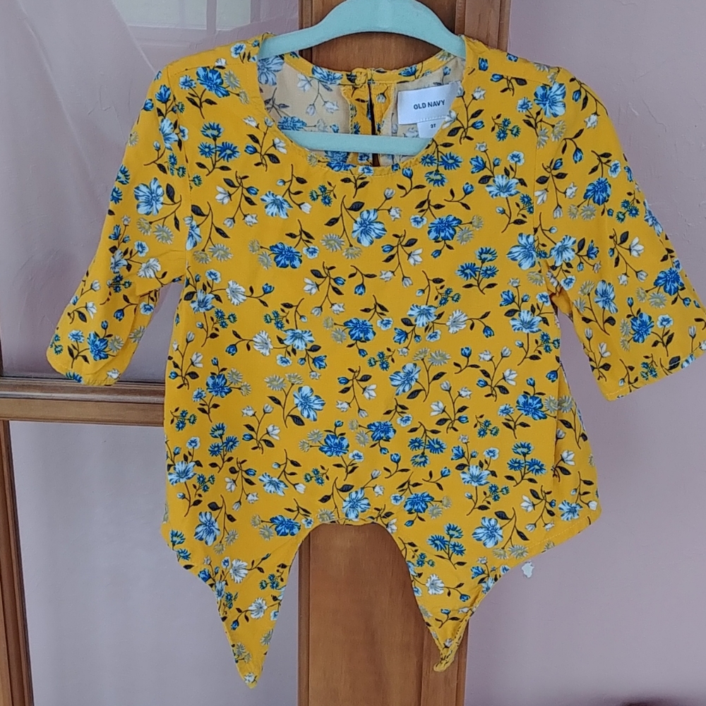 Boho Floral Tie front Blouse